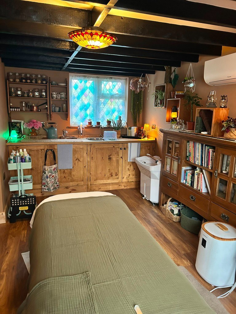 Massage table and Japanese Head Spa in the Nurture Nook