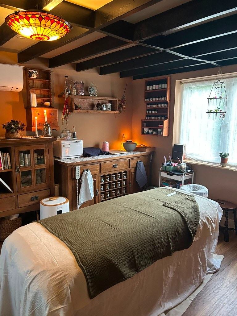The warm, peaceful interior of the Nurture Nook